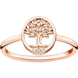 Thomas Sabo Charm Club Tree of Love Ring - Rose Gold/Transparent