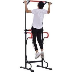 Homcom Steel Multi-use Exercise Power Tower Station Adjustable Height W/ Grips