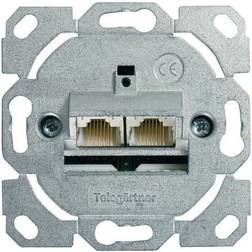 Telegärtner Telegaertner Network outlet Flush mount Insert CAT 6 2 ports