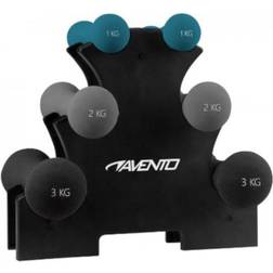 Avento Hand Weight Set With Rack One Size