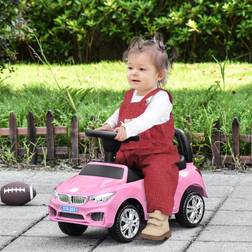Homcom Baby Ride-On Sliding Car Foot-To-Floor Slider Stroller w/ Horn Music Pink