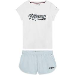 Tommy Hilfiger Seersucker Shorts and T-shirt Pyjama Set - White