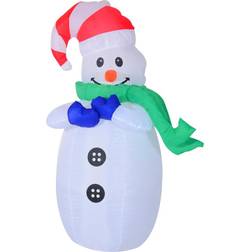 Homcom Inflatable Decorations Christmas Snowman Decoration with LED Lights 1.2m