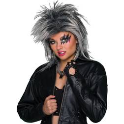 Bristol Novelty Womens/Ladies Foxy Rocker Wig (One Size) (Silver/Black)