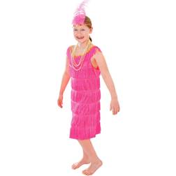 Bristol Novelty Childrens/Girls Flapper Costume (L) (Pink)