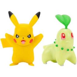 Pokémon Battle Figure 2-pack figurer 5 cm Chikorita och Pikachu