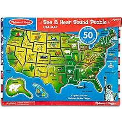 Melissa & Doug USA Map See & Hear Sound Puzzle