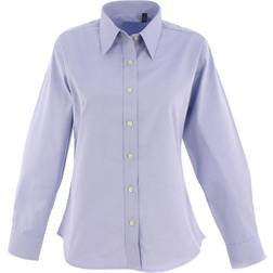 Uneek Ladies Pinpoint Oxford Full Sleeve Shirt - Light Blue