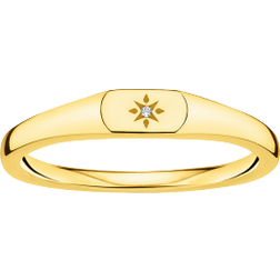 Thomas Sabo Charm Club Star Ring - Gold/Transparent
