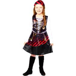 Amscan 9910095 Sustainable Pirate Girl Week Fancy Dress Costume (3-4 Years)