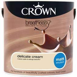 Crown Breatheasy Ceiling Paint, Wall Paint Delicate Cream 2.5L