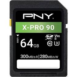 PNY X-Pro 90 SDXC Class 10 UHS-II U3 ​​V90 300/280MB/s 64GB