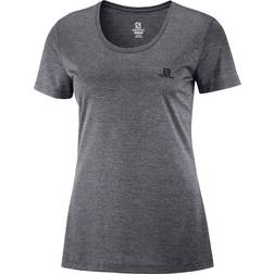 Salomon Agile Short Sleeve T-shirt Women - Ebony/Black/Heather