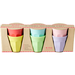 Rice Small Melamine Cups YIPPIE YIPPIE YEAH Colours 6pcs