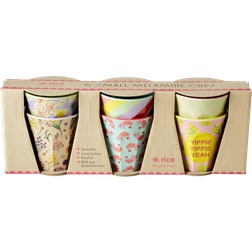 Rice Small Melamine Cups YIPPIE YIPPIE YEAH Prints 6pcs