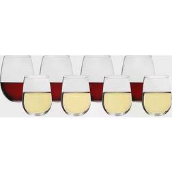 Orrefors O Cabernet/Merlot + Viognier/Chardonnay Stemless Wine Glass 8pcs