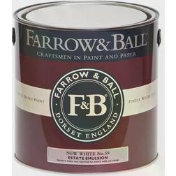 Farrow & Ball Estate No.59 Wall Paint, Ceiling Paint New White 2.5L
