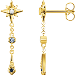 Thomas Sabo Royalty Star Earrings - Gold/Transparent