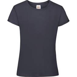 Fruit of the Loom Girl's Sofspun Short Sleeve T-shirt 2-pack - Navy Blue