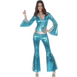 Th3 Party Adult Disco Gloss Dress Blue
