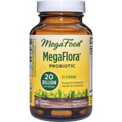 MegaFood MegaFlora Probiotic 20 billion CFU 60 Capsules