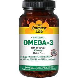 Country Life Omega-3 1000 mg 100 Softgels