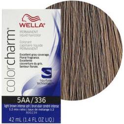 Wella (5AA Light Brown Intense Ash Wella Color Charm Permanent Liquid Haircolor