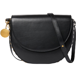 Stella McCartney Frayme Flap Shoulder Bag Medium - Black