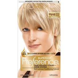 L'Oréal Paris Superior Preference Fade-Defying Shine Permanent Hair Color 9.5NB Lightest Natural Blonde 340ml