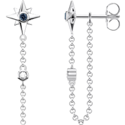 Thomas Sabo Royalty Star Earrings - Silver/Blue/Transparent