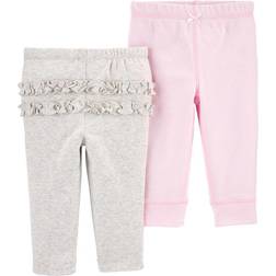 Carter's Baby Cotton Pants 2-pack - Grey/Pink (1L931010)