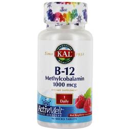 Kal B-12 Methylcobalamin Red Raspberry 1000 mcg 90 Tablets 90 pcs