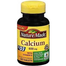 Nature Made Calcium Plus Vitamin D3 600 mg 60 Tablets 60 pcs