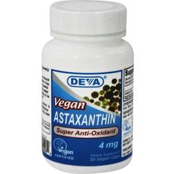 Deva Nutrition Vegan Astaxanthin Super Anti-Oxidant 4 mg. 30 Softgels