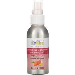 Aura Cacia Refreshing Aromatherapy Mist Tangerine & Grapefruit 4 fl oz