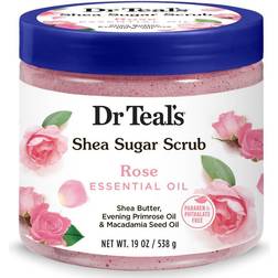 Dr Teal's Shea Sugar Scrub Rose Essential Oil 538g