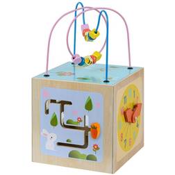 Teamson Kids Preschool Play Lab Wooden Activity Learning 4-Side Cube
