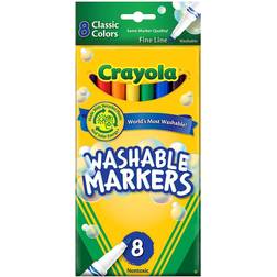 Crayola Classic Color Ultra-Clean Washable Markers fine tip pack of 8