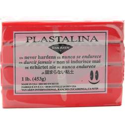 Plastalina Modeling Clay red 1 lb. bar