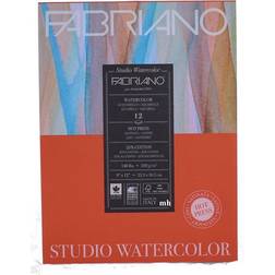 Fabriano Hot Press 9"x12" Watercolour Studio Watercolour Paper pad 12 sheets 19123002