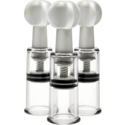 XR Brands Max Twist Suction Cup Set for Clitoris and Nipples Clear
