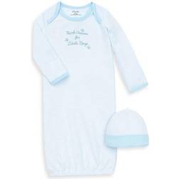 Little Me Thank Heaven for Little Boys Sleeper Gown & Hat - Blue