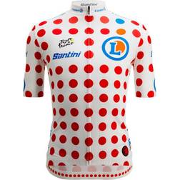 Santini Leader Relica Tour De France GPM 2022 Short Sleeve Jersey Men - White/Red