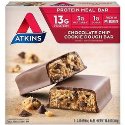 Atkins Protein Meal Bar Chocolate Chip Cookie Dough 5 Bars 1 pcs