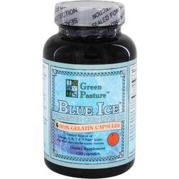 Green Pasture Products Blue Ice Fermented Cod Liver Oil Orange 120 Capsules