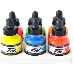 FW Artists' Ink Sets fluorescent set set of 6