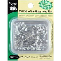 Dritz 250 Extra-Fine Glass Head Pins Size 22