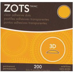 Zots Clear Adhesive Dots 1 2 in. 3-D dots roll of 200