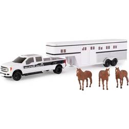 Tomy Ford 1:32 Scale F-350 Pickup with Horse Trailer and Horses