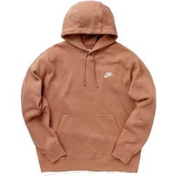 Nike Club Fleece Pullover Hoodie - Mineral Clay/White
